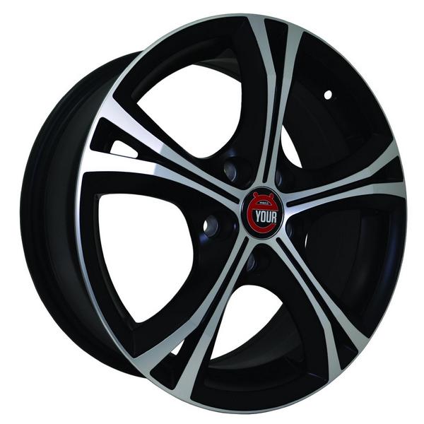Диски E-wheels E11 6,0Jx15 ET36 чёрные матовые с полировкой в Уфе